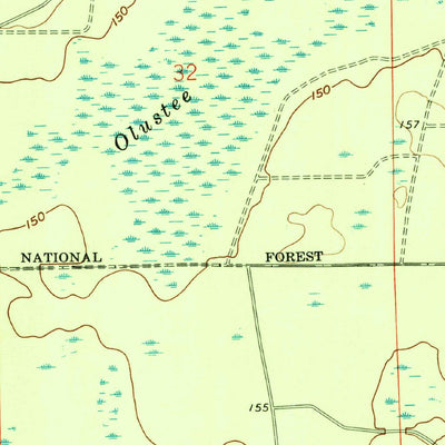 United States Geological Survey Olustee, FL (1963, 24000-Scale) digital map