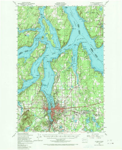 United States Geological Survey Olympia, WA (1949, 62500-Scale) digital map