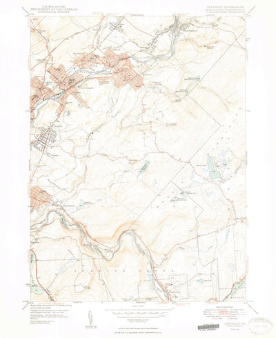 United States Geological Survey Olyphant, PA (1948, 24000-Scale) digital map