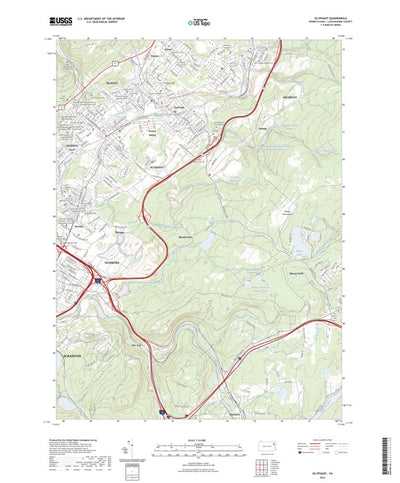 United States Geological Survey Olyphant, PA (2023, 24000-Scale) digital map