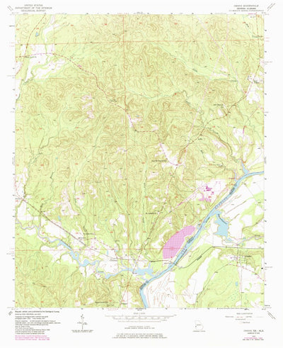 United States Geological Survey Omaha, GA-AL (1957, 24000-Scale) digital map