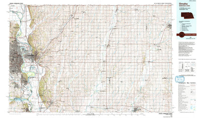 United States Geological Survey Omaha, NE-IA (1985, 100000-Scale) digital map