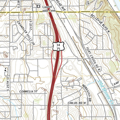 United States Geological Survey Omaha South, NE (2021, 24000-Scale) digital map