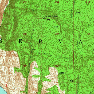 United States Geological Survey Omak Lake, WA (1953, 62500-Scale) digital map