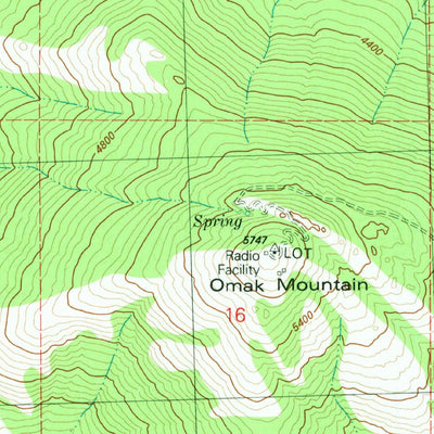 United States Geological Survey Omak Mountain, WA (1980, 24000-Scale) digital map