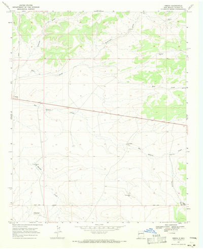 United States Geological Survey Omega, NM (1967, 24000-Scale) digital map