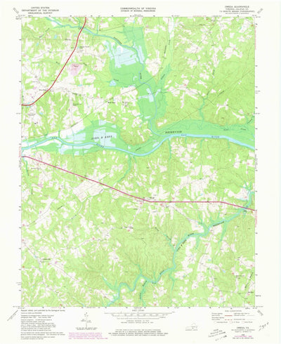 United States Geological Survey Omega, VA (1968, 24000-Scale) digital map