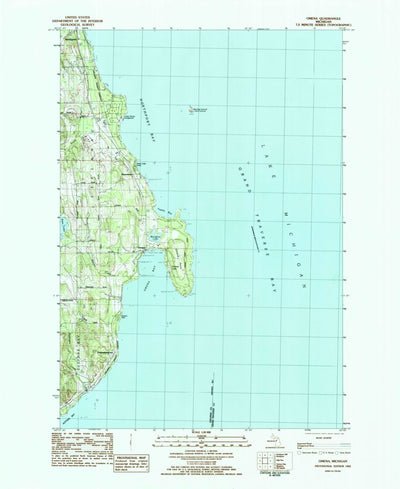United States Geological Survey Omena, MI (1983, 24000-Scale) digital map
