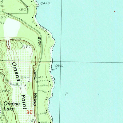 United States Geological Survey Omena, MI (1983, 24000-Scale) digital map