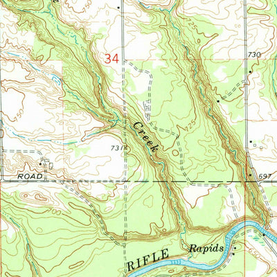 United States Geological Survey Omer SW, MI (1968, 24000-Scale) digital map
