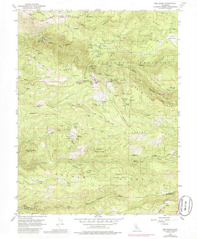 United States Geological Survey Omo Ranch, CA (1952, 24000-Scale) digital map