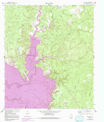 United States Geological Survey Onalaska, TX (1961, 24000-Scale) digital map