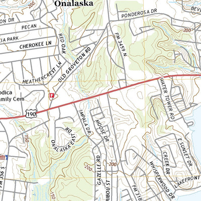 United States Geological Survey Onalaska, TX (2022, 24000-Scale) digital map