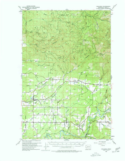 United States Geological Survey Onalaska, WA (1954, 62500-Scale) digital map