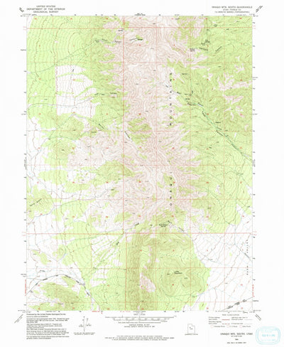 United States Geological Survey Onaqui Mountains South, UT (1993, 24000-Scale) digital map