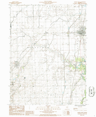United States Geological Survey Onarga West, IL (1986, 24000-Scale) digital map