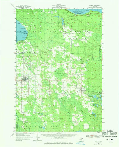 United States Geological Survey Onaway, MI (1957, 62500-Scale) digital map