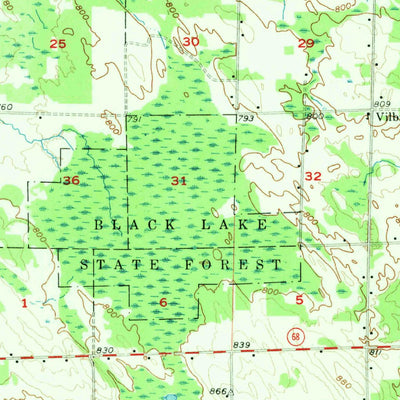 United States Geological Survey Onaway, MI (1957, 62500-Scale) digital map