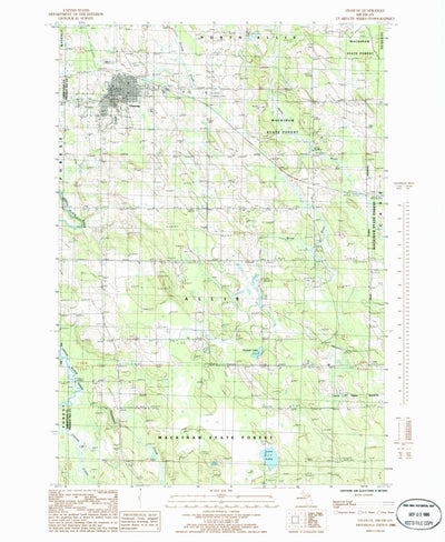 United States Geological Survey Onaway, MI (1986, 24000-Scale) digital map