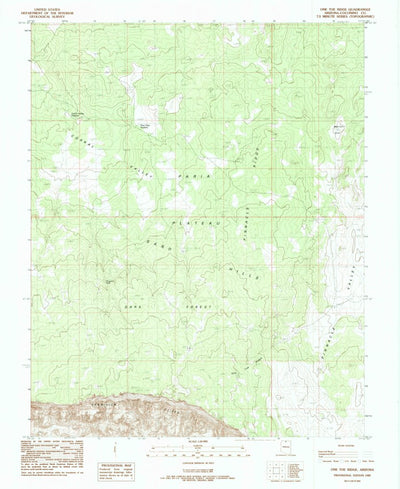 United States Geological Survey One Toe Ridge, AZ (1985, 24000-Scale) digital map