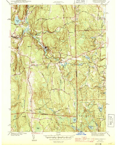 United States Geological Survey Oneco, CT-RI (1944, 31680-Scale) digital map