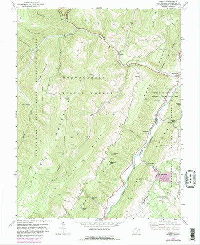 United States Geological Survey Onego, WV (1968, 24000-Scale) digital map