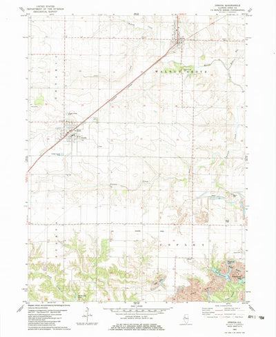 United States Geological Survey Oneida, IL (1982, 24000-Scale) digital map