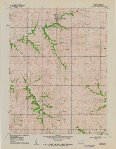 United States Geological Survey Oneida, KS (1961, 24000-Scale) digital map