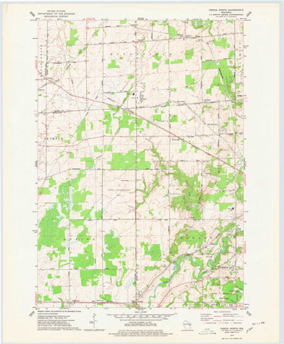 United States Geological Survey Oneida North, WI (1974, 24000-Scale) digital map