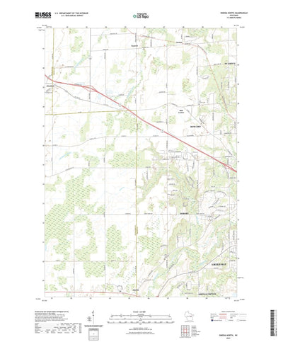 United States Geological Survey Oneida North, WI (2022, 24000-Scale) digital map