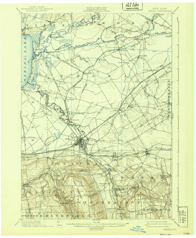 United States Geological Survey Oneida, NY (1939, 62500-Scale) digital map