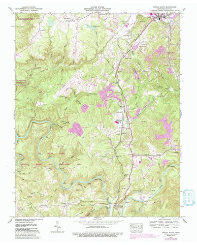 United States Geological Survey Oneida South, TN (1952, 24000-Scale) digital map