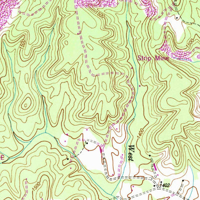 United States Geological Survey Oneida South, TN (1952, 24000-Scale) digital map