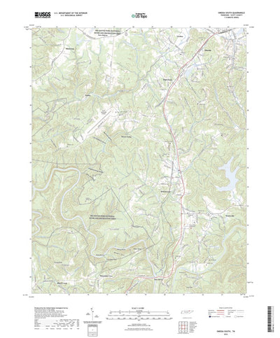 United States Geological Survey Oneida South, TN (2022, 24000-Scale) digital map