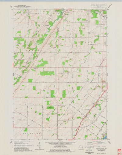 United States Geological Survey Oneida South, WI (1974, 24000-Scale) digital map