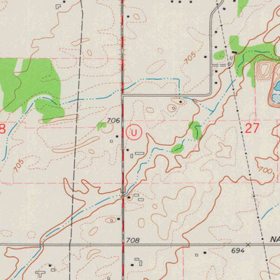 United States Geological Survey Oneida South, WI (1974, 24000-Scale) digital map