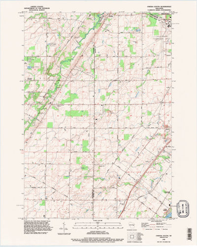 United States Geological Survey Oneida South, WI (1992, 24000-Scale) digital map