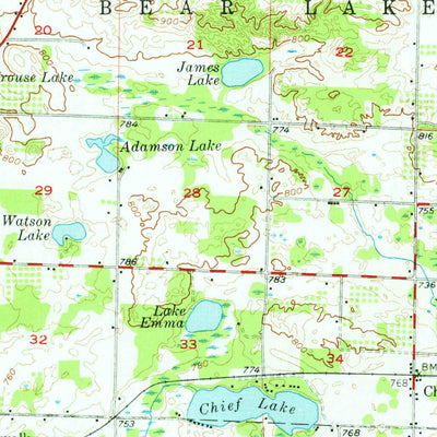 United States Geological Survey Onekama, MI (1956, 62500-Scale) digital map