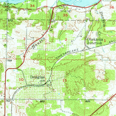 United States Geological Survey Onekama, MI (1956, 62500-Scale) digital map