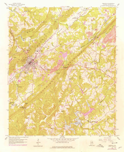 United States Geological Survey Oneonta, AL (1958, 24000-Scale) digital map