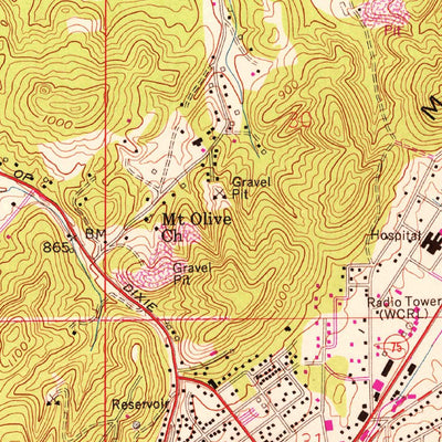 United States Geological Survey Oneonta, AL (1958, 24000-Scale) digital map