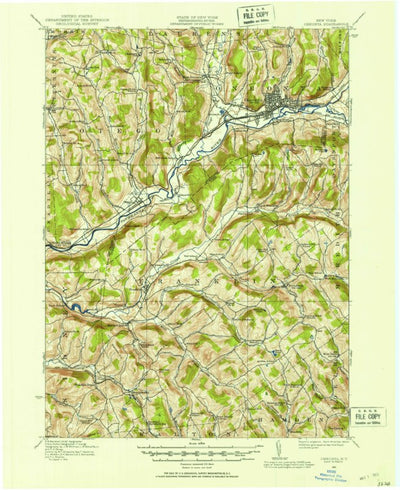 United States Geological Survey Oneonta, NY (1915, 62500-Scale) digital map