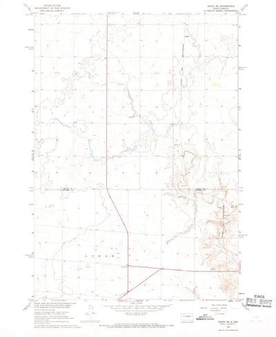 United States Geological Survey Onida SE, SD (1967, 24000-Scale) digital map