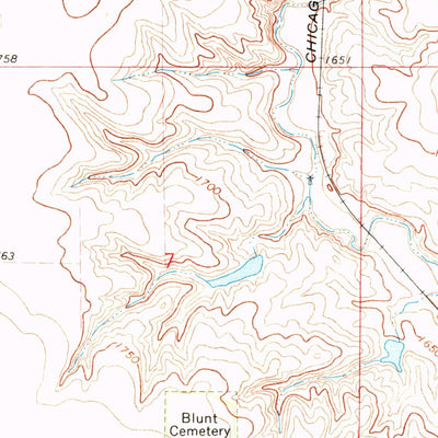 United States Geological Survey Onida SE, SD (1967, 24000-Scale) digital map