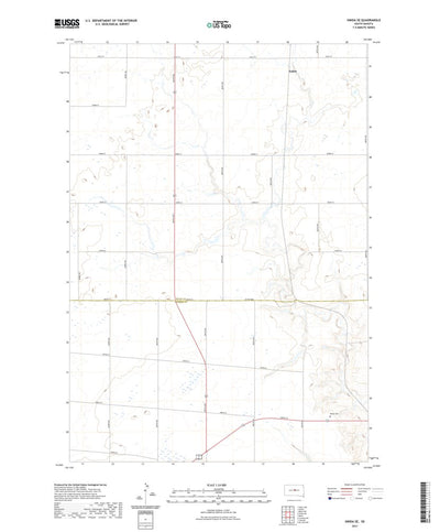 United States Geological Survey Onida SE, SD (2021, 24000-Scale) digital map