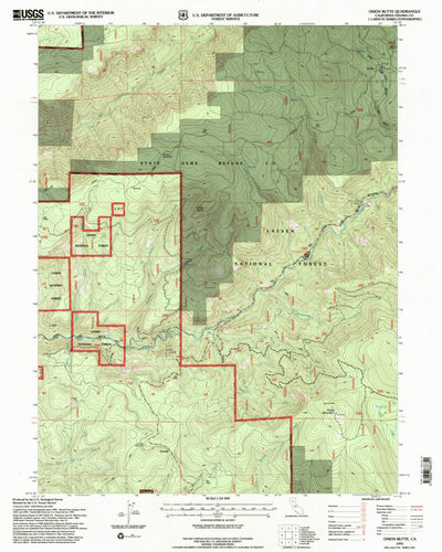 United States Geological Survey Onion Butte, CA (1995, 24000-Scale) digital map