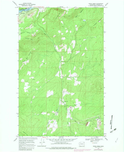 United States Geological Survey Onion Creek, WA (1969, 24000-Scale) digital map