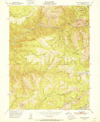 United States Geological Survey Onion Valley, CA (1951, 24000-Scale) digital map