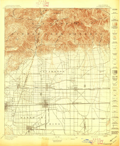 United States Geological Survey Ontario, CA (1897, 62500-Scale) digital map