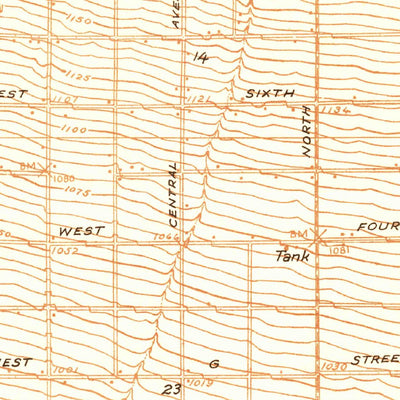 United States Geological Survey Ontario, CA (1933, 31680-Scale) digital map